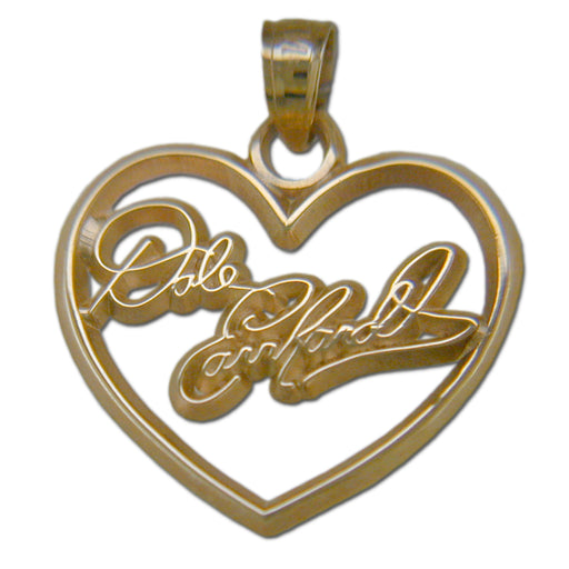 #3 NASCAR Driver Dale Earnhardt Signature Heart 14 kt gold Pendant