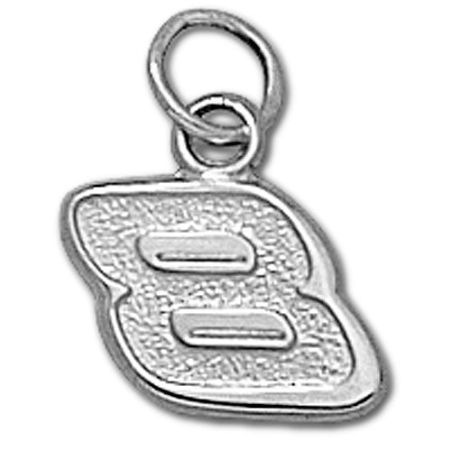 #8 NASCAR Driver Sterling Silver Small Pendant