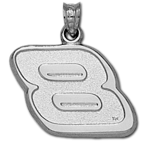 #8 NASCAR Driver Sterling Silver Large Pendant