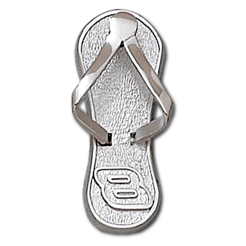 #8 NASCAR Driver Flip Flop Sterling Silver Pendant