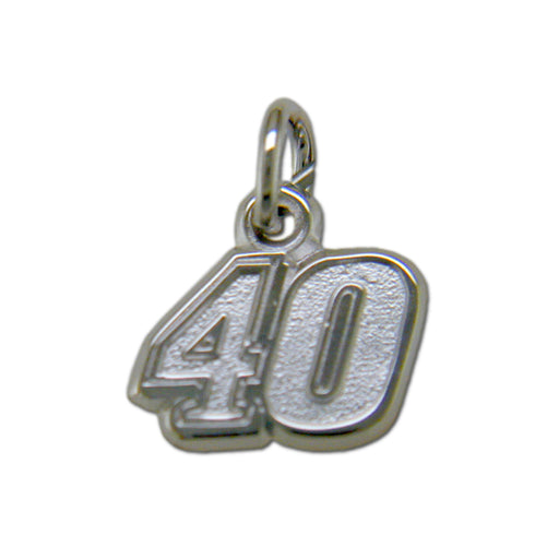 #40 NASCAR Driver Sterling Silver Small Pendant