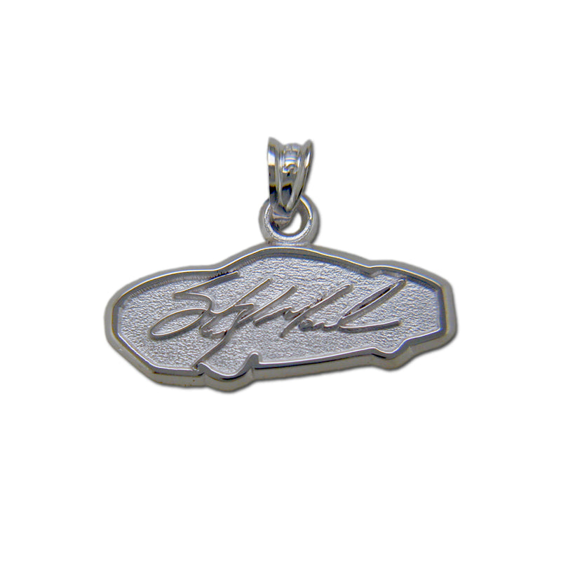 #40 NASCAR Driver STERLING MARTIN SIGNATURE CAR Silver Pendant