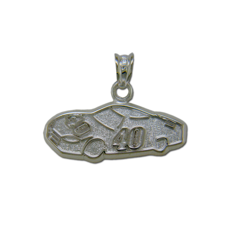 #40 NASCAR Driver Car Sterling Silver Pendant