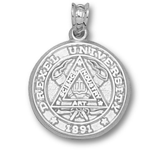 Drexel University Seal Silver Pendant