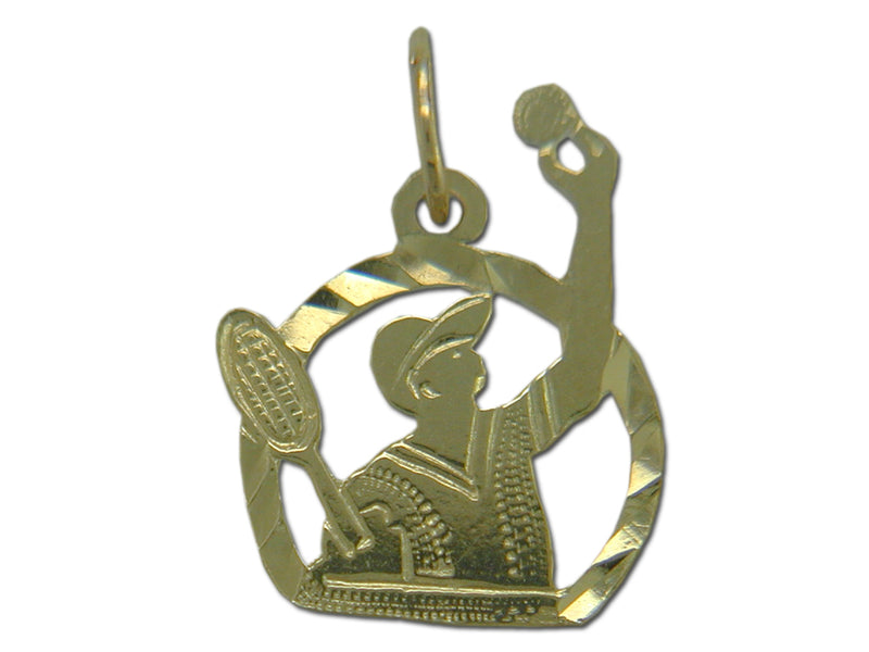 Tennis Serve 14 kt Gold Pendant