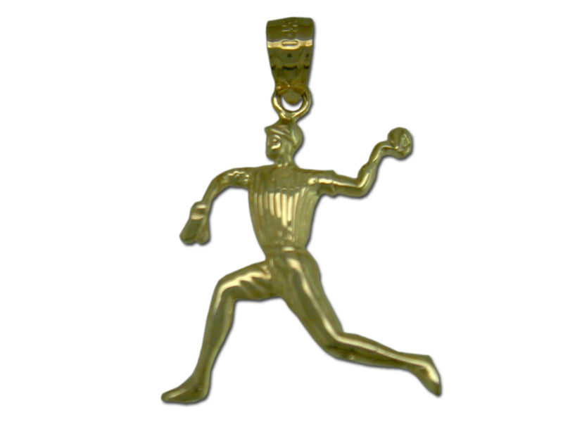 Baseball Pitcher 14 kt Gold Small Pendant