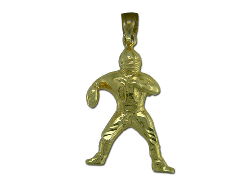 Football Quarterback 14 kt Gold Pendant