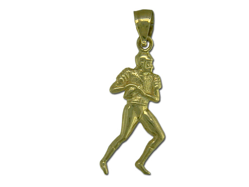 Football Quarterback in Pocket 14 kt Gold Pendant