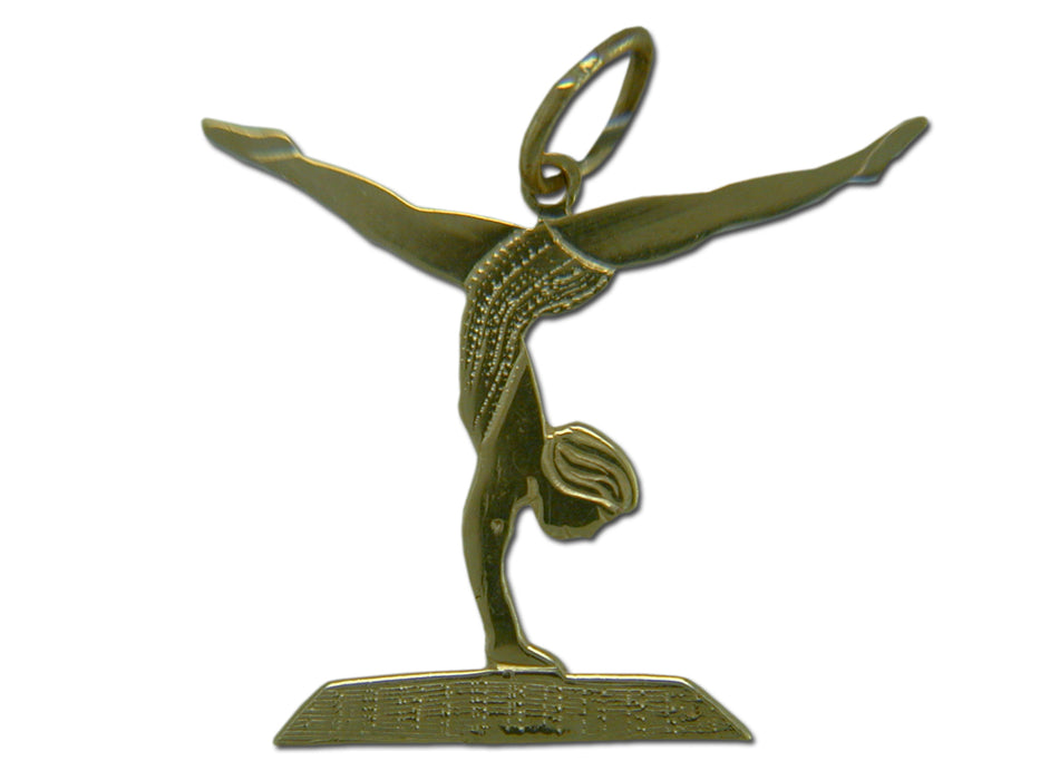 Gymnast 14 kt Gold Small Pendant