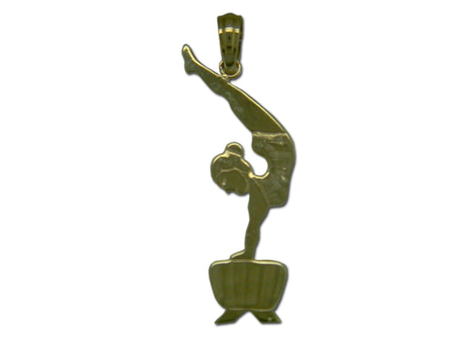 Gymnast on Horse 14 kt Gold Pendant