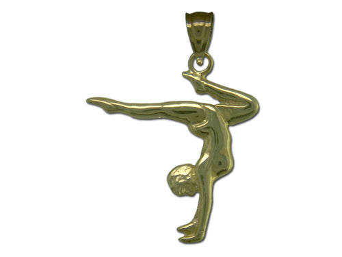 Gymnast 14 kt Gold Pendant