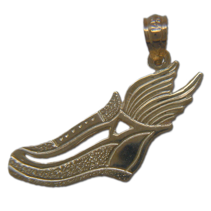 Track Winged Foot 14 kt gold Pendant