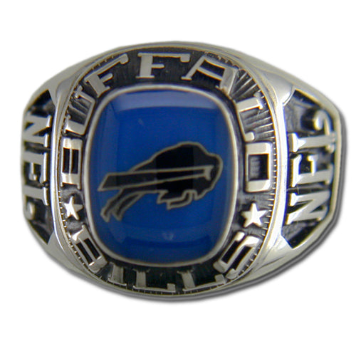 Buffalo Bills Large Classic Silvertone NFL Ring