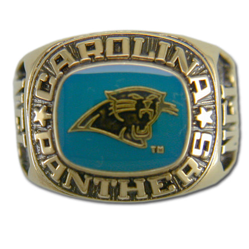 Carolina Panthers Large Classic Goldplated NFL Ring — Sports