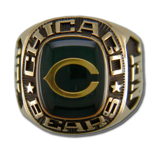 Chicago Bears Large Classic Goldplated NFL Ring