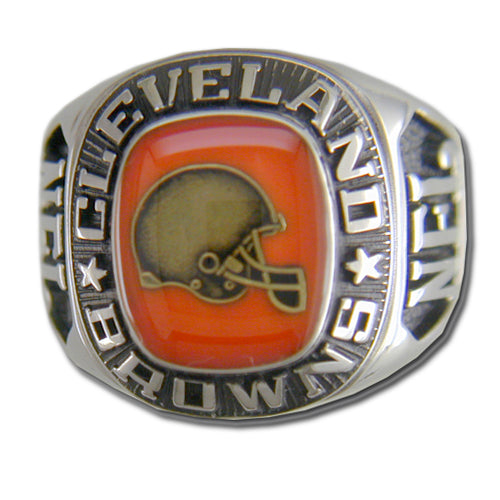 Miami Dolphins Large Classic Silvertone NFL Ring