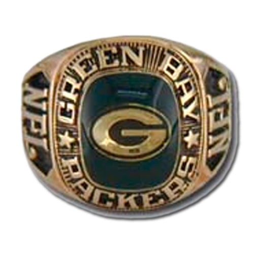 Green Bay Packers Large Classic Goldplated NFL Ring