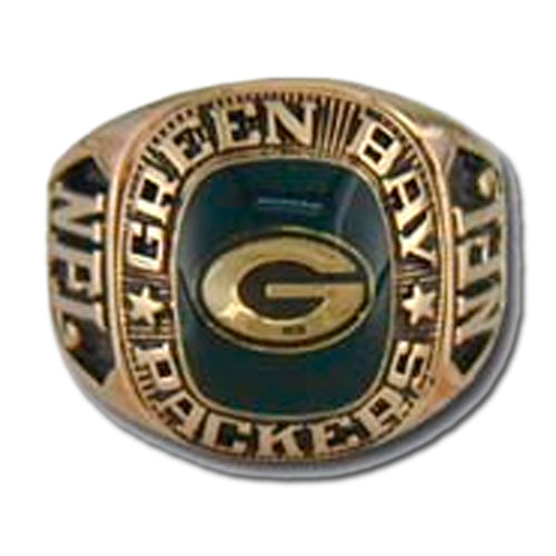 Green Bay Packers Large Classic Goldplated NFL Ring