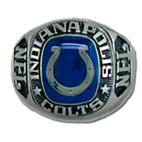 Indianapolis Colts Large Classic Silvertone NFL Ring — Sports