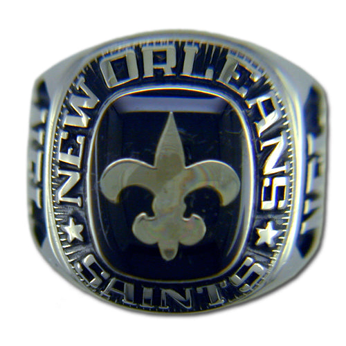New Orleans Saints Large Classic Silvertone NFL Ring