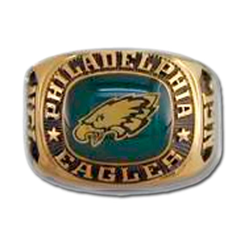 Philadelphia Eagles Large Classic Goldplated NFL Ring