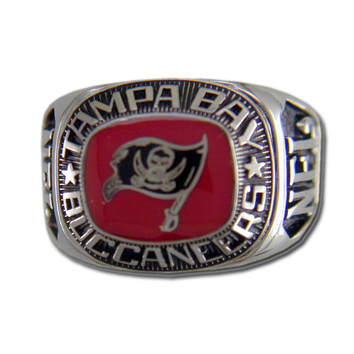 Tampa Bay Buccaneers Large Classic Silvertone NFL Ring