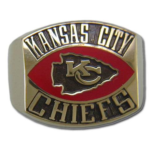 Kansas City Chiefs Contemporary Style Goldplated NFL Ring — Sports