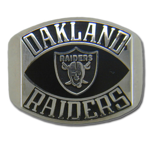 Oakland Raiders Contemporary Style Silver NFL Ring — Sports Jewelry Super  Store