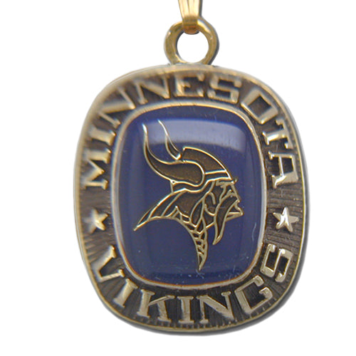 Minnesota Vikings Goldtone Pendant with Enamel