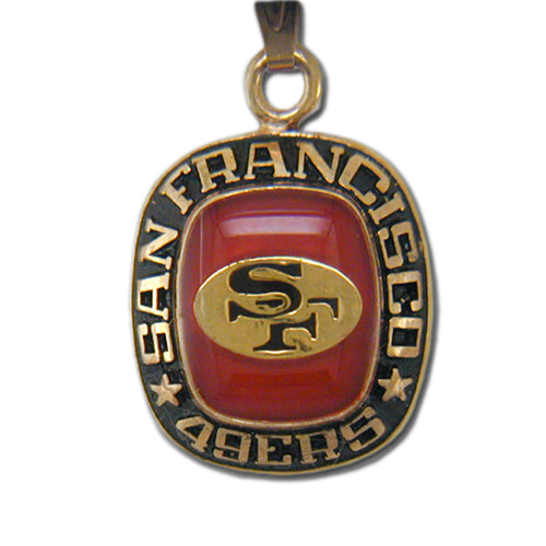 San Francisco 49ers Goldtone Pendant with Enamel