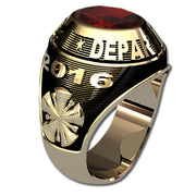 Mens Goldtone Traditional Firefighter Ring
