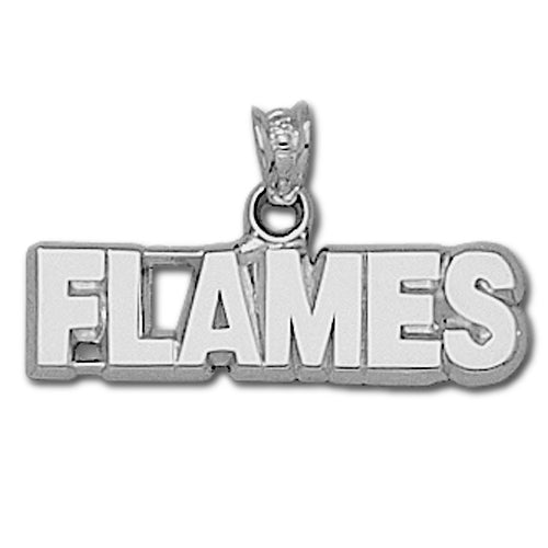 Calgary Flames FLAMES Silver Pendant