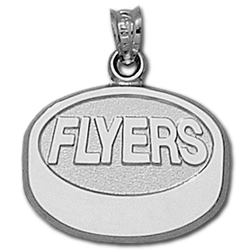 Philadelphia Flyers Hockey Puck Silver Pendant