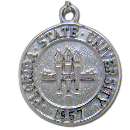 Florida State University Seal Silver Pendant