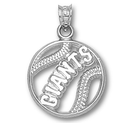 San Francisco Giants Pierced Baseball Silver Pendant