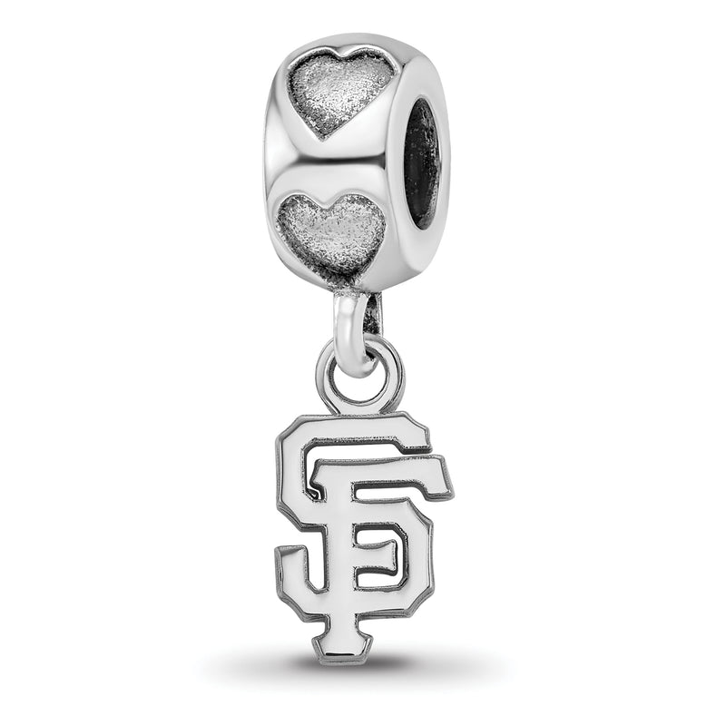  SS LogoArt San Francisco Giants SF on Heart Bead