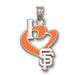 San Francisco Giants I Heart "SF" Silver Pendant