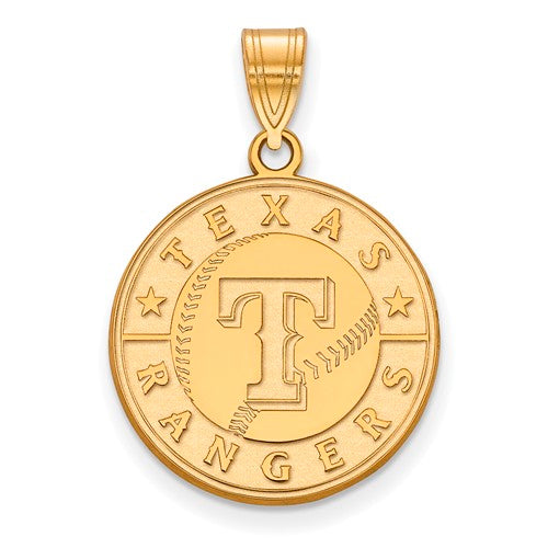 SS w/GP MLB  Texas Rangers Large Logo Pendant