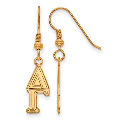 SS w/GP Delta Gamma Dangle Small Earrings
