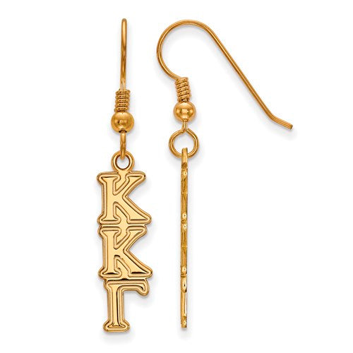 SS w/GP Kappa Kappa Gamma Dangle Small Earrings