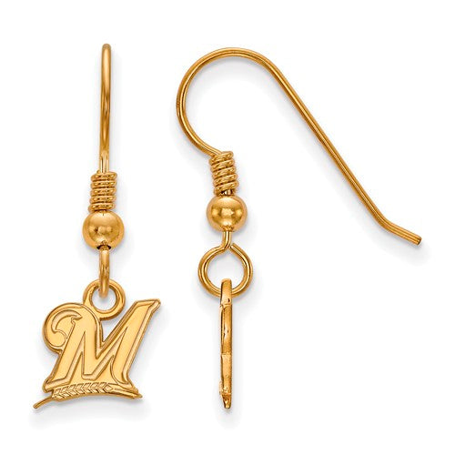 SS w/GP MLB  Milwaukee Brewers XS Logo Dangle Earrings