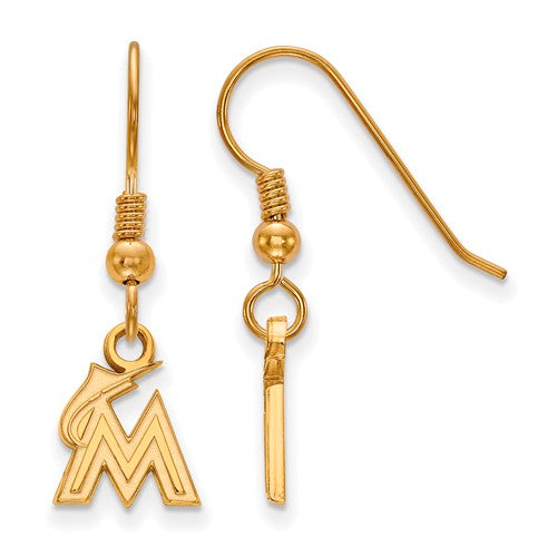 SS w/GP MLB  Miami Marlins XS Dangle Earrings