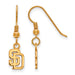 SS w/GP MLB  San Diego Padres XS Dangle Earrings