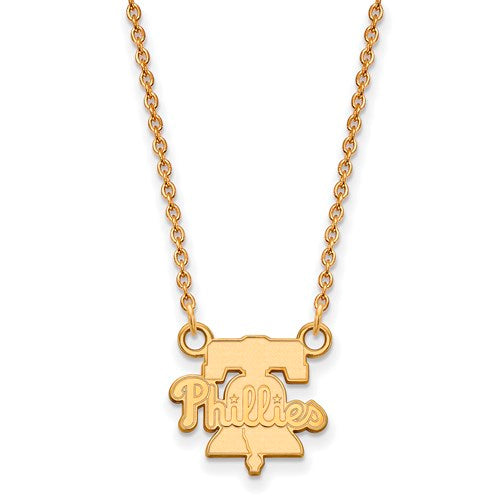 10ky MLB  Philadelphia Phillies Small Logo Pendant w/Necklace