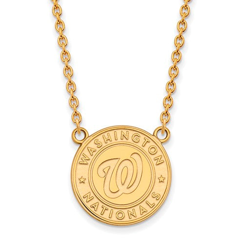 SS w/GP MLB  Washington Nationals Large Logo Pendant w/Necklace