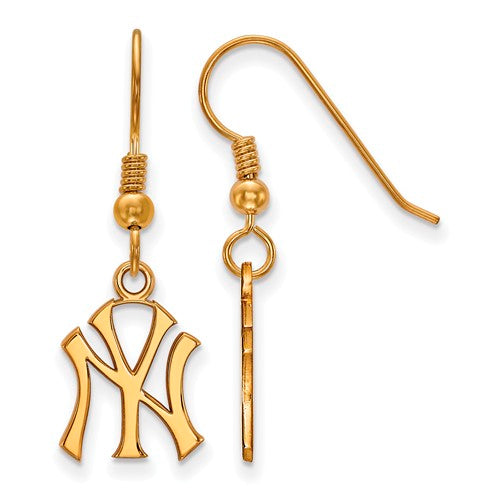 SS w/GP MLB  New York Yankees Small NY Dangle Earrings