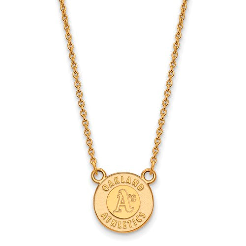 SS w/GP MLB  Oakland Athletics Small Logo Pendant w/Necklace