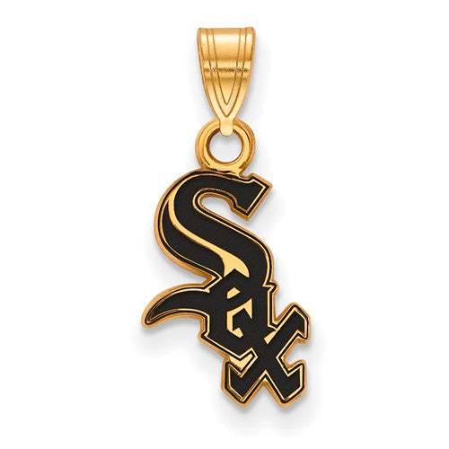SS w/GP MLB  Chicago White Sox Small Enamel Pendant