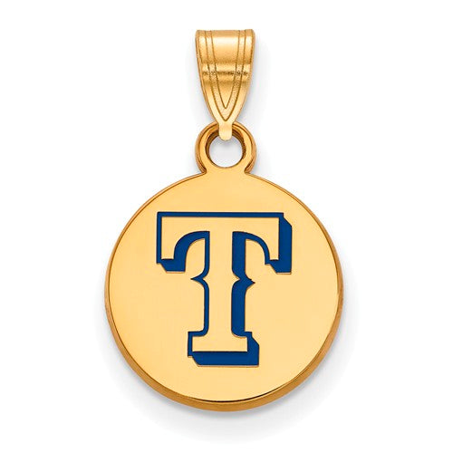SS w/GP MLB  Texas Rangers Small Enamel Disc Pendant