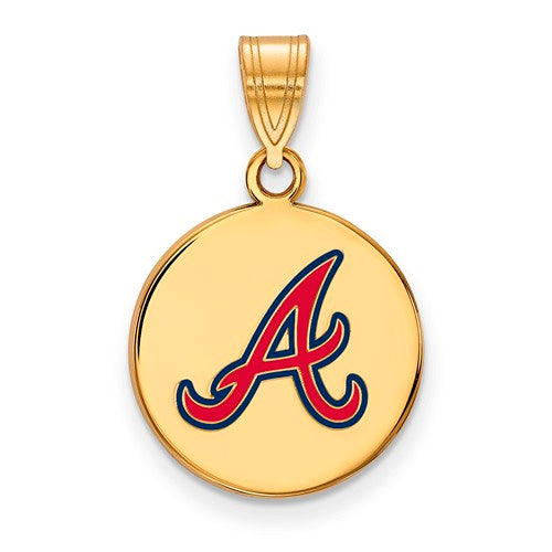 SS w/GP MLB  Atlanta Braves Med Enl Disc Pendant